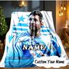 Custom Name Argentina's Messi Celebration Blanket  Ideal Bedding Blanket Perfect for Travel, Camping, Living Rooms, Sofas, Fan Christmas Gift