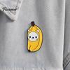 Durable Metal Enamel Badge Brooch Pin, Fruits Vegetables Cats Design Lapel Cat Pin Bright Color for Shirts Jackets Bags Scarves Clothes Decoration