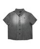 IUGAMAKARAS Washed Denim Half Shirt (Gray)