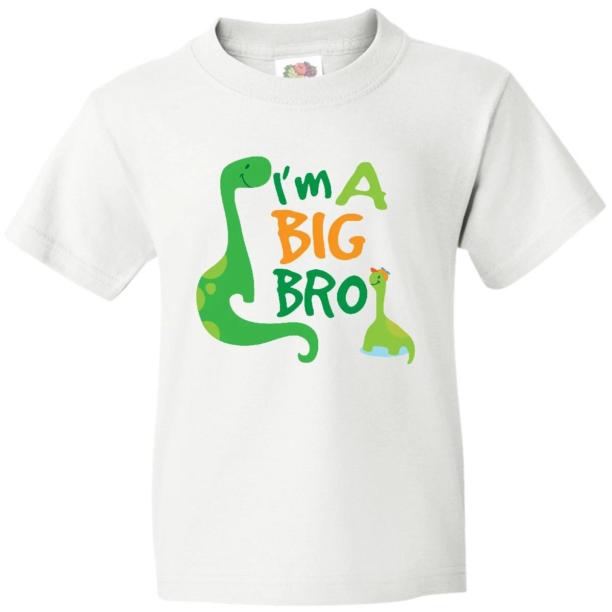 Inktastic I m A Big Bro Dinosaur Boys Brother Announcet Youth kids boys T-Shirt Dino 100