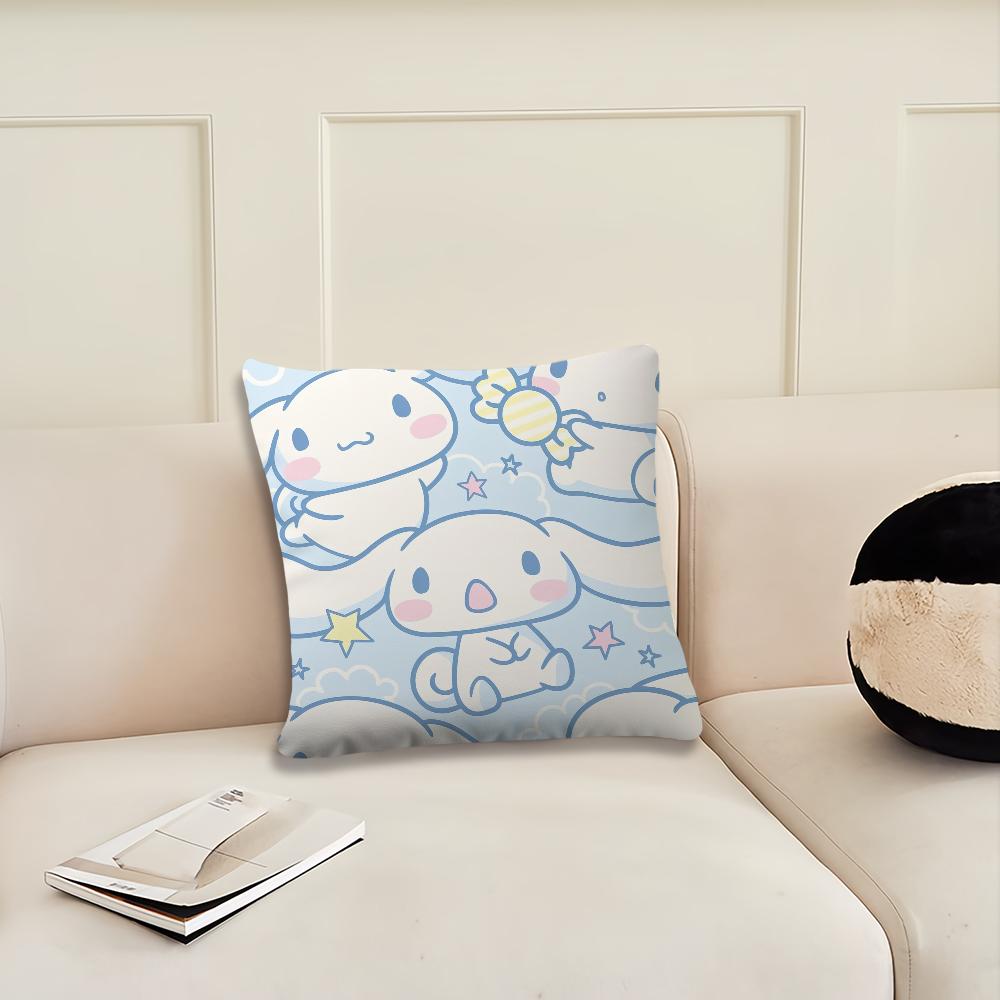 C-Cinnamoroll Cute Kawaii Cushion Cover Cushion Room Bedroom Headboard Sofa Living Backrest Nap Time Pillow Case