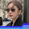Women's Retro UV Protection Oval Metal Frame Sunglasses