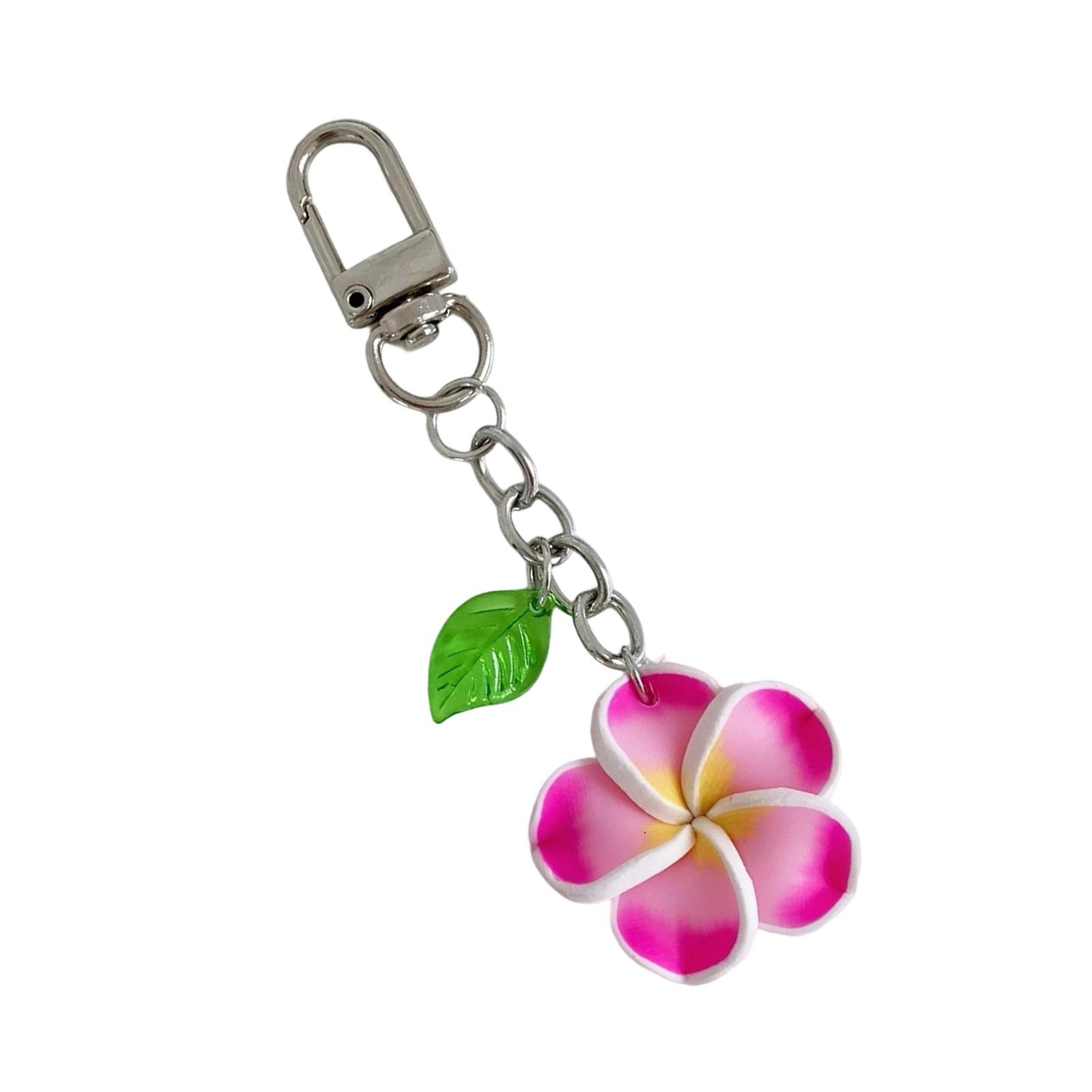 

Милый мультяшный брелок для ключей в виде цветка из яйца, легкий акриловый, летний стиль, подвеска для сумки для женщин, девочек, детей, прочный декоративный аксессуар