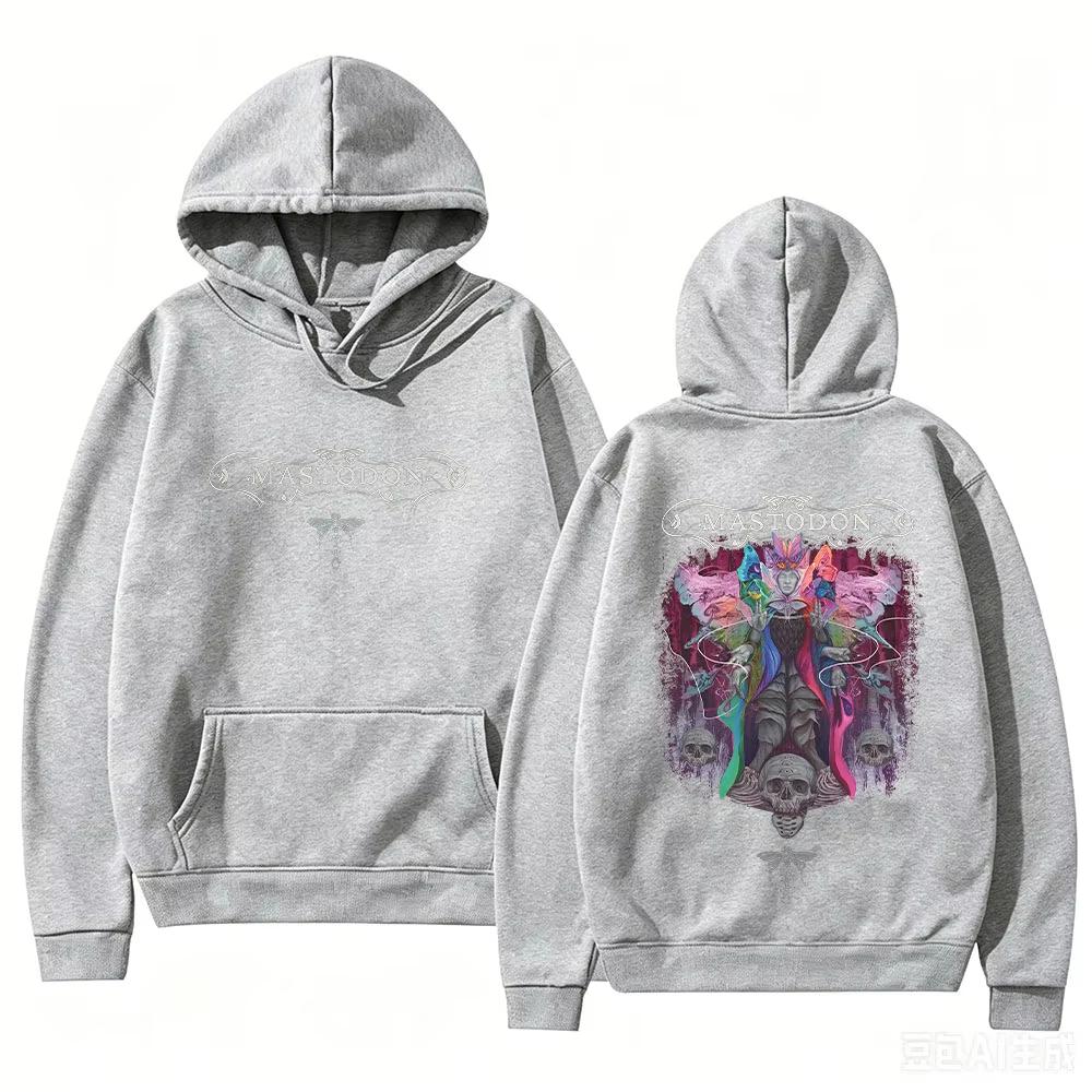 2026 Mastodon Marrow Deep 2026 Album Felpe Band Rock Stampa Vintage Unisex Casual Manica Lunga con Cappuccio Morbido Cotone Felpa Larga Comoda e Versatile