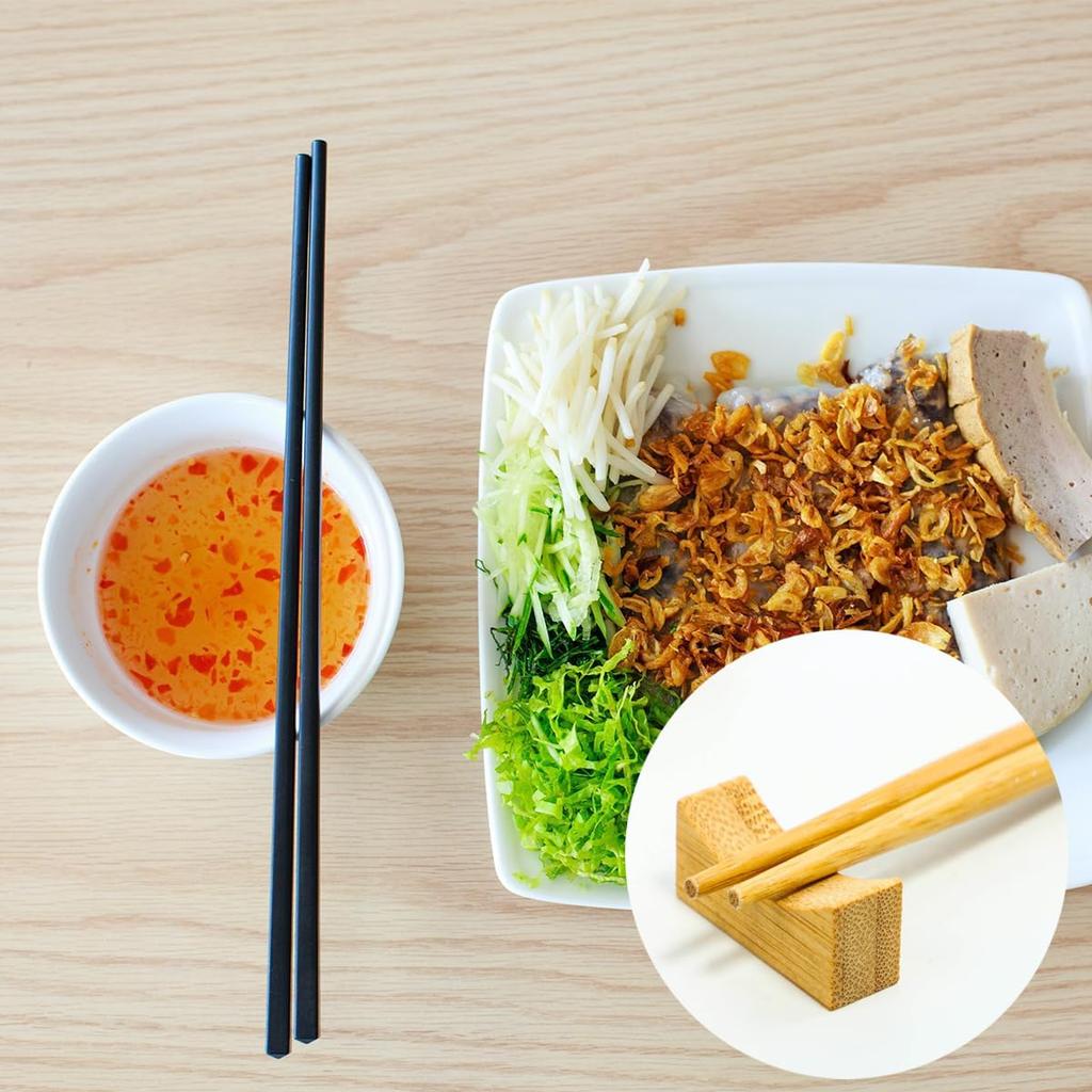 Rzilmer Set of 6 Stylish Wooden Chopstick Chopstick Cutlery Japanese Chopstick Natural Wood Rests, Pillows, Rests, Tableware, Stands,