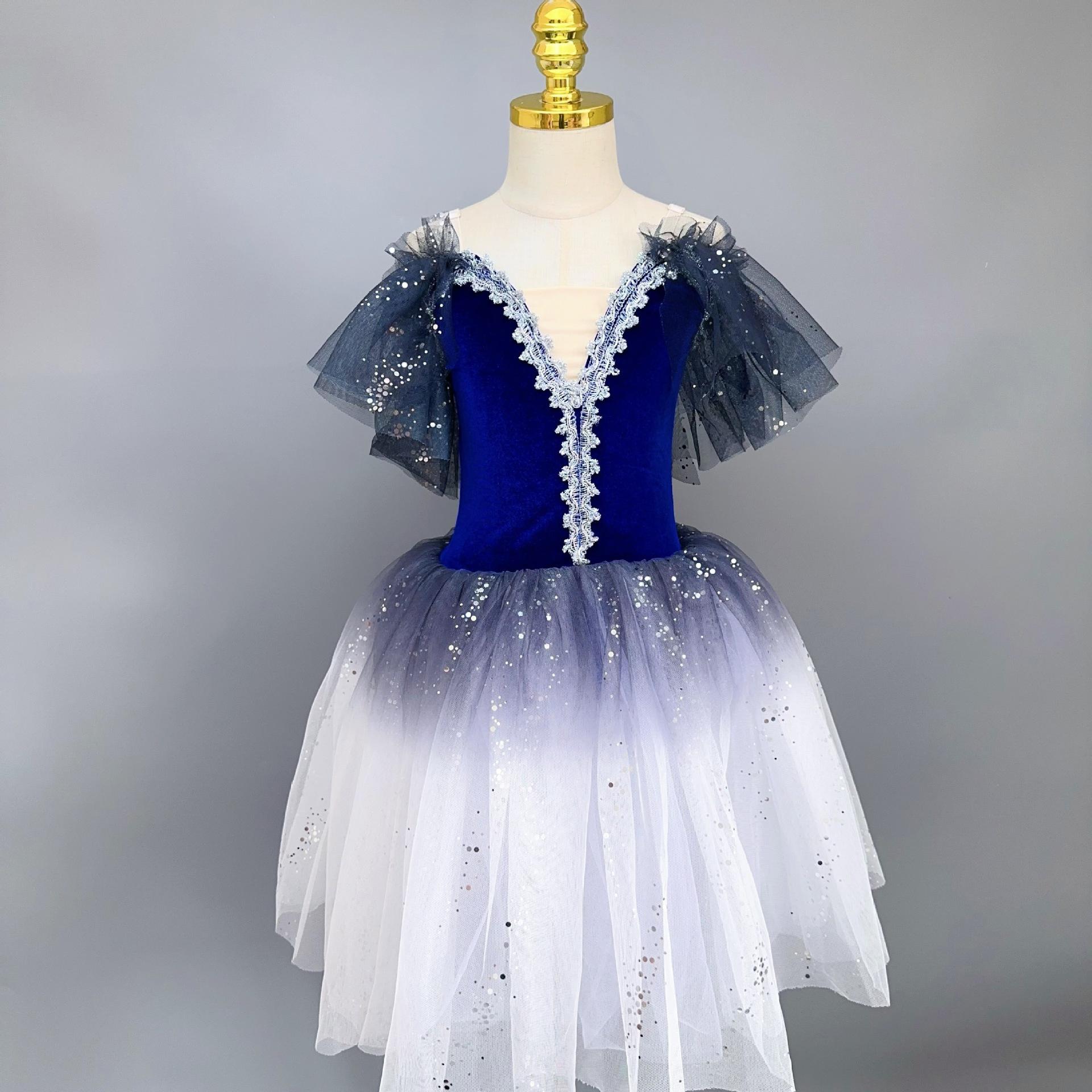 

Романтическая пачка балетное платье для девочек детей женщин платье для выступления балетное танцевальное платье танец 170cm синий