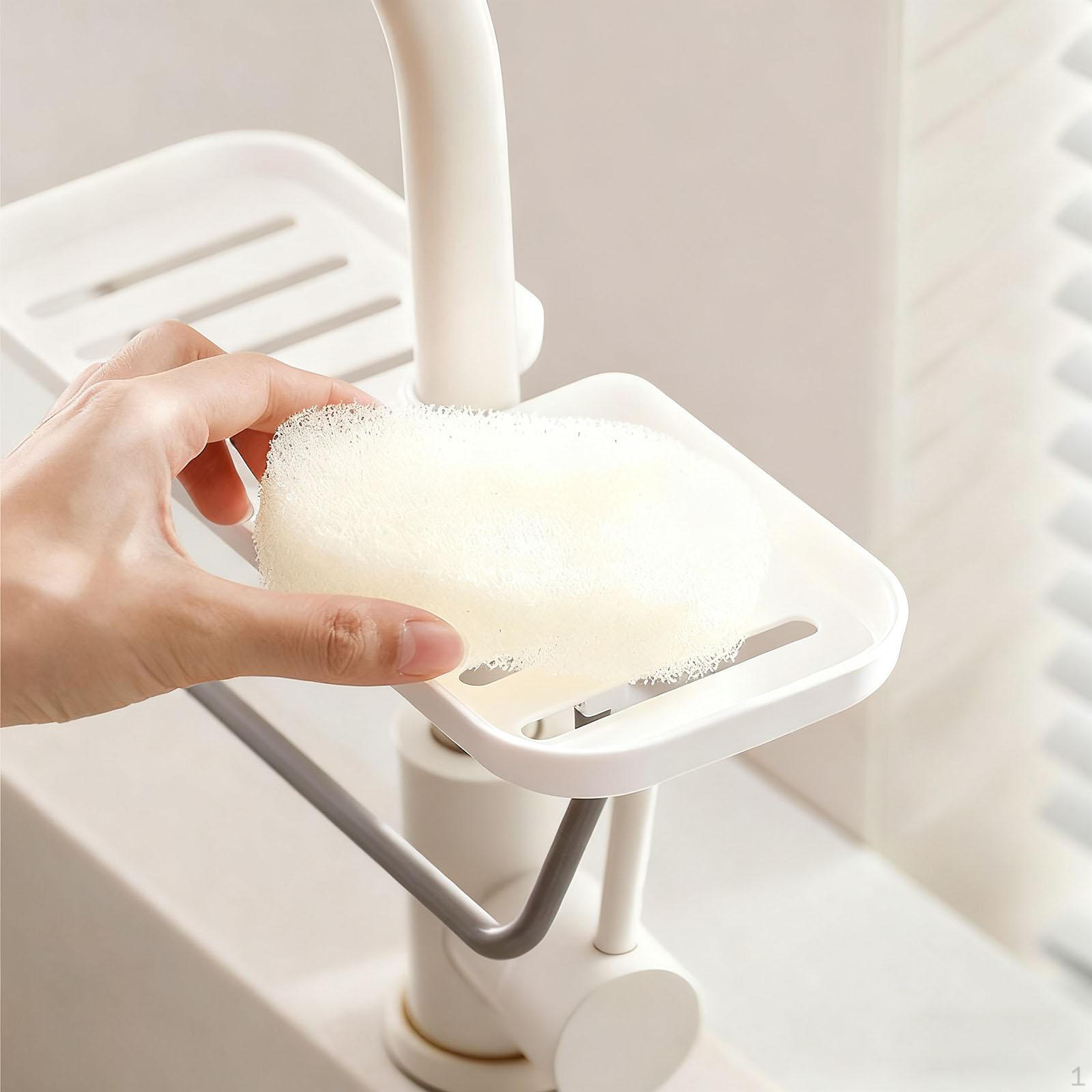 

Органайзер для кухонной раковины, подставка для губки, съемная полка с перекладиной для полотенец, для хранения