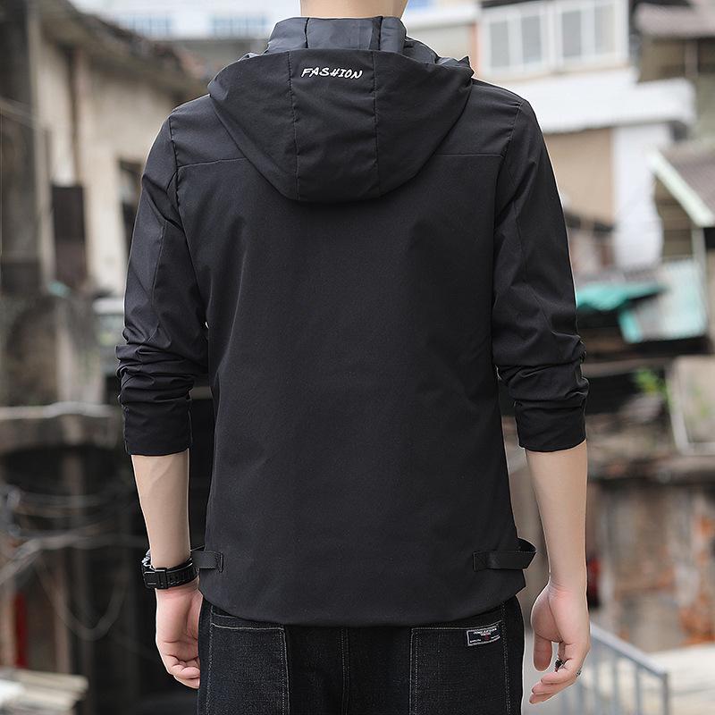 2025 Men's Casual Hooded Jacket - Spring/Autumn Fashion, Lightweight, Loose Fit, Sports Cardigan