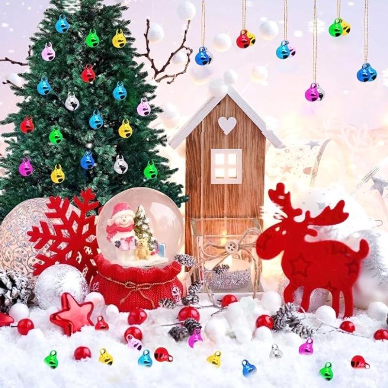 10PCS Mini Jingle Bells for Crafting DIY Christmas Home Wreath Knitting Jewelry Making Pet Decorations Necklace Bracelet