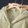 Women's Hooded Wool Blend Knit Cardigan