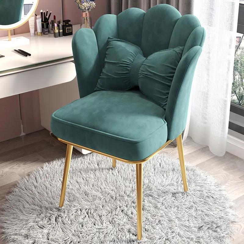 Bedroom Makeup Chair - Swivel Backrest, Computer & Office Use, Home & Dormitory Seating, Liftable Petal Design