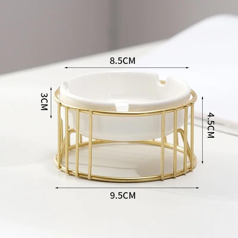 Ashtray with Shelf Living Room Decoration Geometric Ashtray Ornaments Creative Home Modern Trend Office Ceramic Ashtray