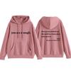 Dear Person Behind Me: Simple Letter Print Casual Long Sleeve Hooded Sweatshirt