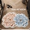 5D Flower Design Bathroom Mat Water Absorbent Quick Dry Diatom Mud Mat Colorful Non Slip Non Slip Floor Mat Home Daily Use