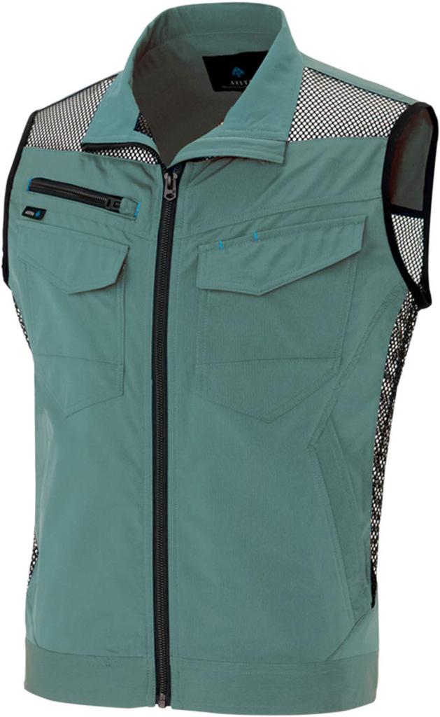 AITOZ Work Vest for AZ2939 027 Turquoise S (Stand Collar) Spring/Summer