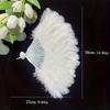 Bridal Feather Hand Fan - Elegant Wedding Accessory for Bachelorette Parties & Ceremonies - Luxe Folding Fan