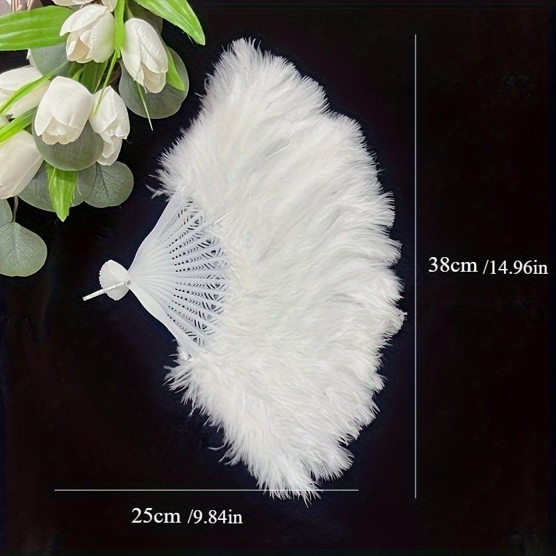 Bridal Feather Hand Fan - Elegant Wedding Accessory for Bachelorette Parties & Ceremonies - Luxe Folding Fan