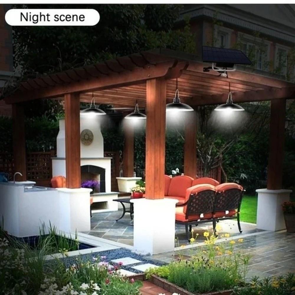 Solar Powered Solar Pendant Light Single  Double-Head Design Solar Pendant Lights  Indoor Lighting