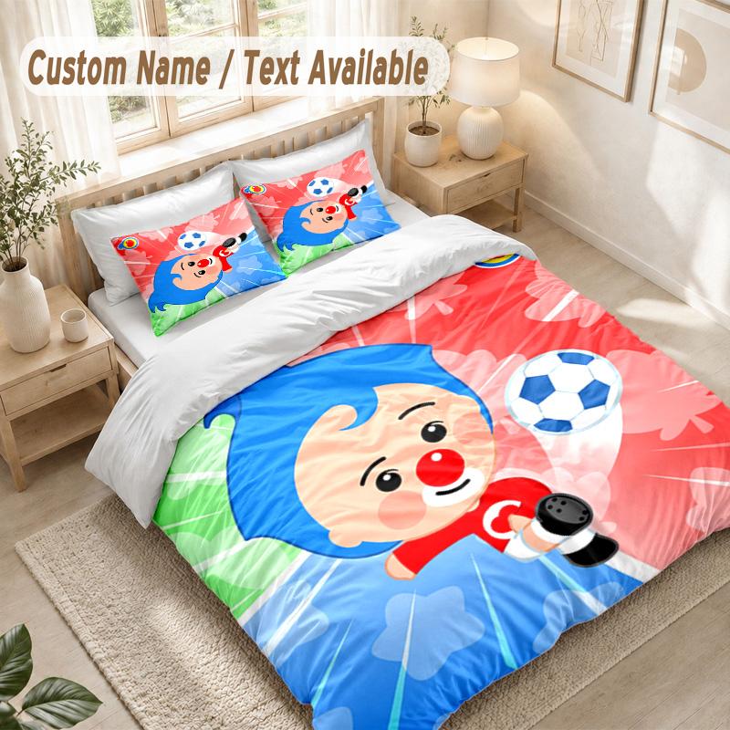 Set Biancheria da Letto El Payaso Plim Plim, 1 Copripiumino & 2 Federe Morbido Confortevole Camera da Letto Tessile per la Casa Decorazione