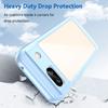 For Google Pixel 8a Back Cover WANLONFENG XC Series TPU Acrylic Phone Case with Tempered Glass Film
