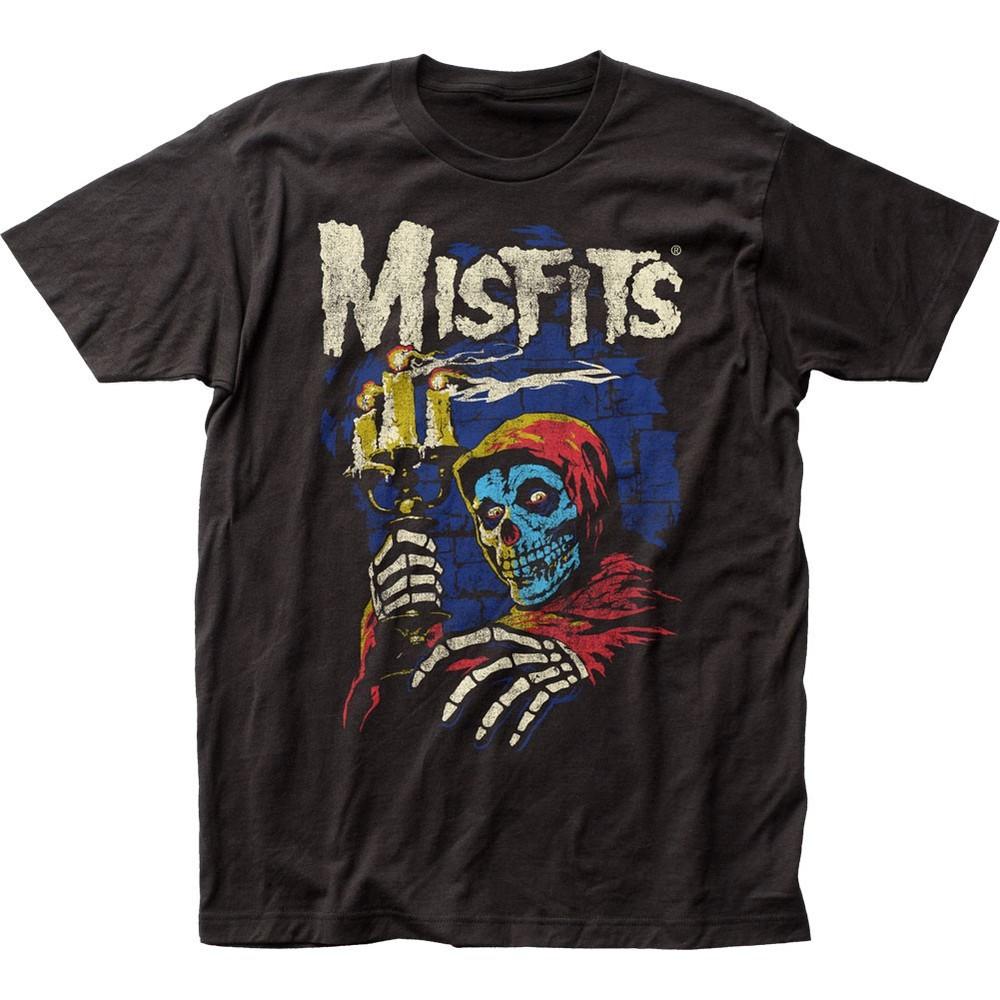 The Misfits Candelabra Mens T Shirt Music Classic Concert Band Tee New Black Unisex T-Shirt M