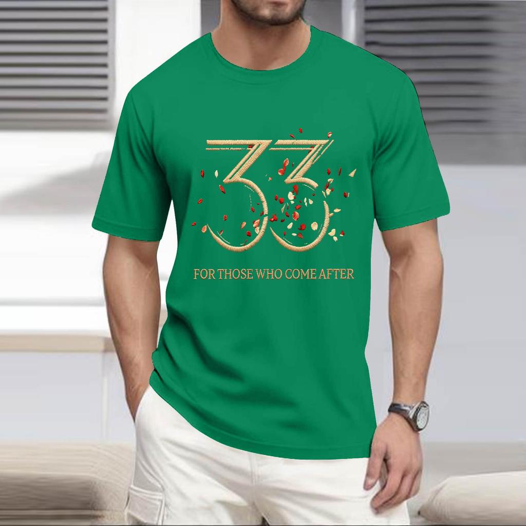 Stylish And Casual Men's Round-neck Loose-fitting Short-sleeved Top.