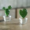 Cactus Ornaments Good Craftsmanship Decorative Glass Miniature Cactus Bonsai Figurine