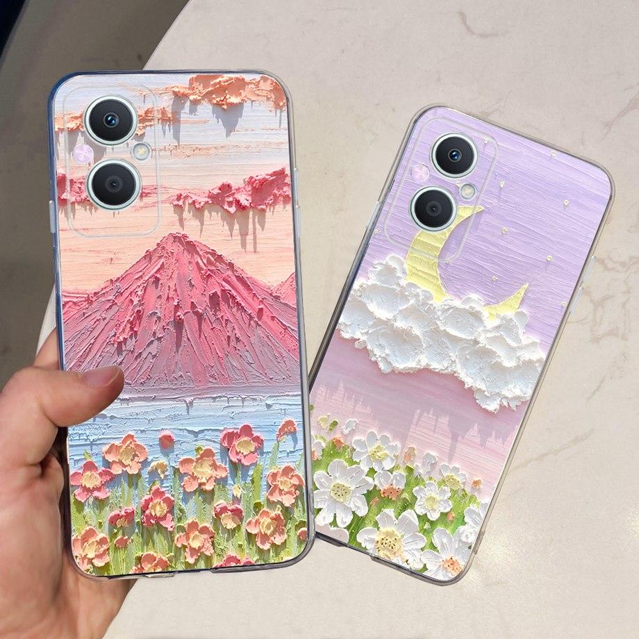 For OPPO Reno 8 Lite 5G Case Cover Reno 7 Lite Phone Bumper Silicone Soft TPU For Cover OPPO Reno8 Z Reno7 Z Fundas Capa