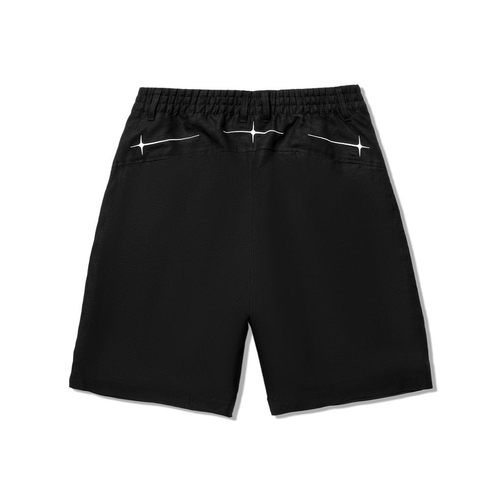 Li Ning Star Mid Waist Comfortable Breathable Loose Casual Shorts Men Shorts Black AKSU179-2