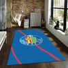 "Getafe CF Logo Carpet with Soccer Ball Design, Blue and Red Style" Suitable for use as an anti-slip for living room bedroom sofas
