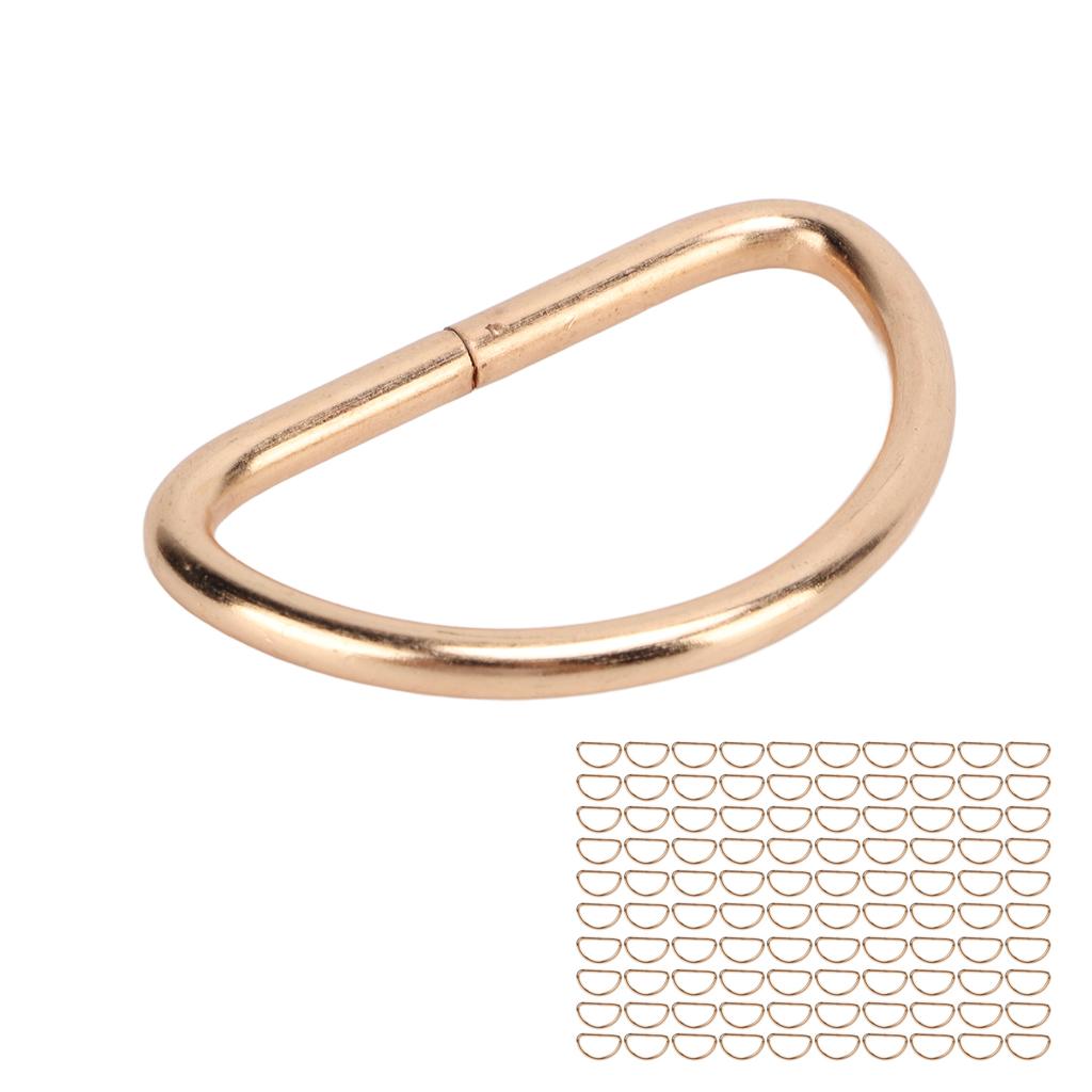 100pcs D Rings Dog Collar Metal D Rings for Dog Chest Straps Pet Suitcases Accessory