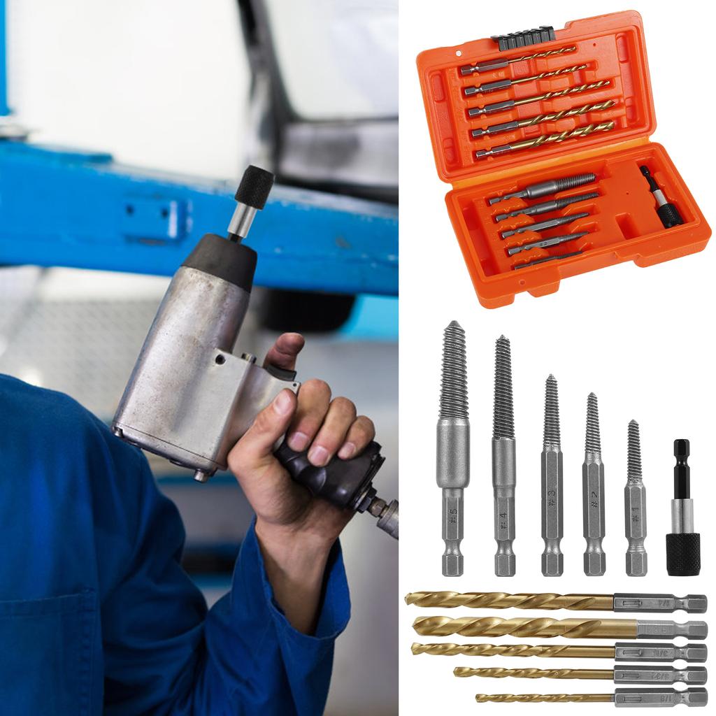 Screw Extractor Screw Removal Tool Fast Efficient Damaged Screw Extractor Stripped Screw Extractor Screw Extractor Set for Car