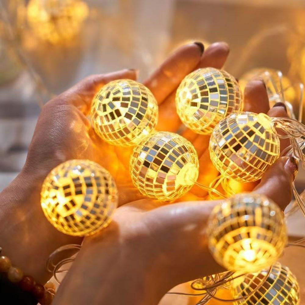 LED Disco Ball String Lights for Parties and Festivals