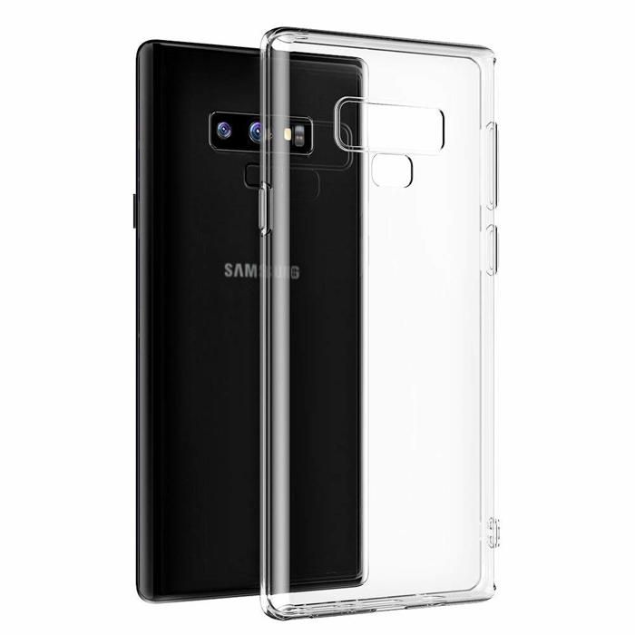 Case and Neck Strap for Samsung Galaxy Note 9 N960 - Transparent Soft TPU Adjustable Black Cord Phonillico®