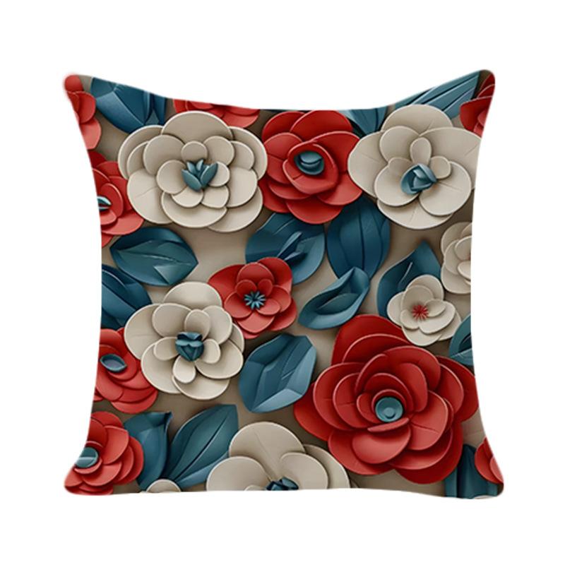 3D Colorful Plant Printing Pillow Cover Fashion Home Sofa Cushion Cover Printing