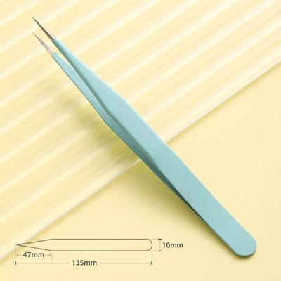 Stainless Steel Straight Curved Tip Tweezers For Nail Art Sticker Rhinestones Picking Tool Makeup Eyelash DIY Tweezer