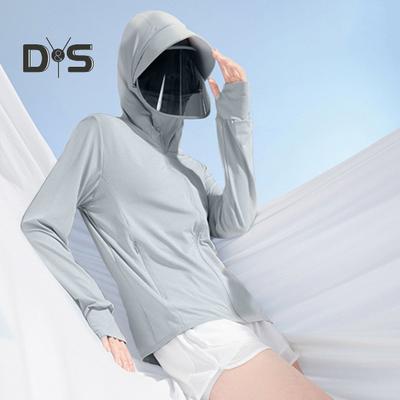 Women's Sun Protection Hoodie Jacket UV Blocking Long Sleeve Cooling Sun Shirt Casual Windbreaker Sportswear for Summer Outdoor Hiking