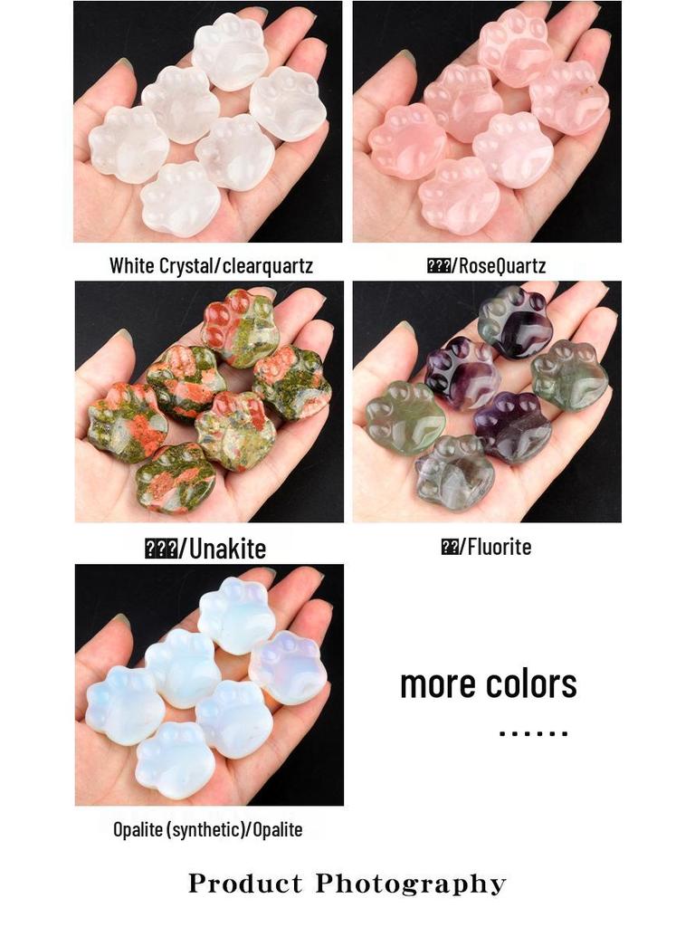 Ametystowe Rzeźbione Kot i Łapa Niedźwiedzia Kryształowe Ozdoby