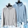 UPF50+ Sommer UV-Schutz Hoodie Unisex Atmungsaktiv Eis Seide Outdoor Sport Strand Straßenstil Leichte Jacke