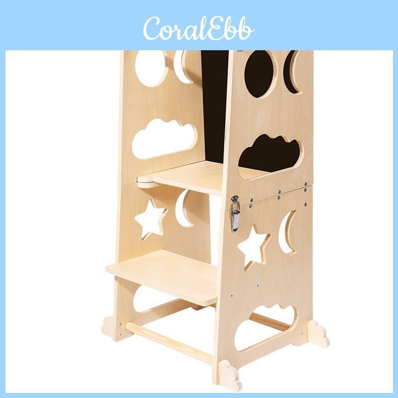 Children Foldable Kitchen Step Stool With Design For Imaginative Play And Early Learning