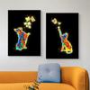 Neon-Design, niedliche Tiere, Poster, Leinwandgemälde, Flamingo, Hirsch, Giraffe, Katzen, Wand-Kunstdruck an der Wand, modernes Kinderzimmer-Dekor