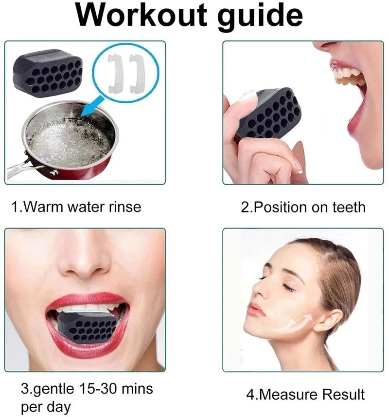 Facial Jaw Exerciser Gym Fitness Ball Jaw Muscle Training Double Chin Reducer Neck Face Slimming Mouth