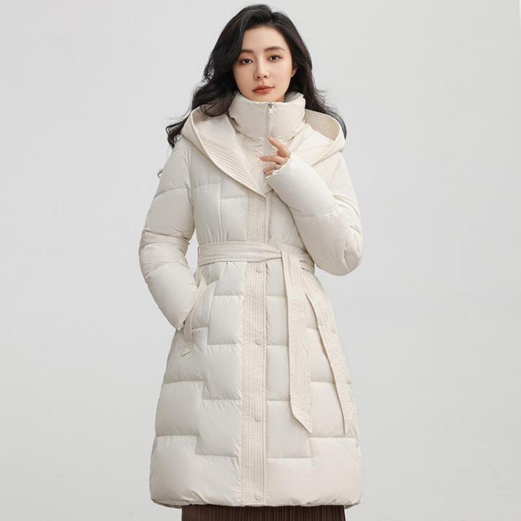 Lightweight Fluffy Hooded Jacket Warm Solid Color Casual Coat Medium Length Loose Sports Cotton Fabric High Quality