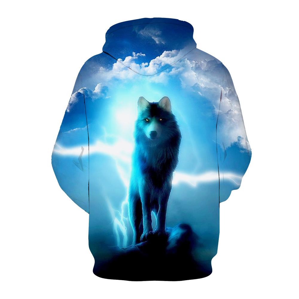 3D Printed BF Fox Wolf Head Hoodie Starry Sky Tiger Marvel Alliance Couple Sportwear