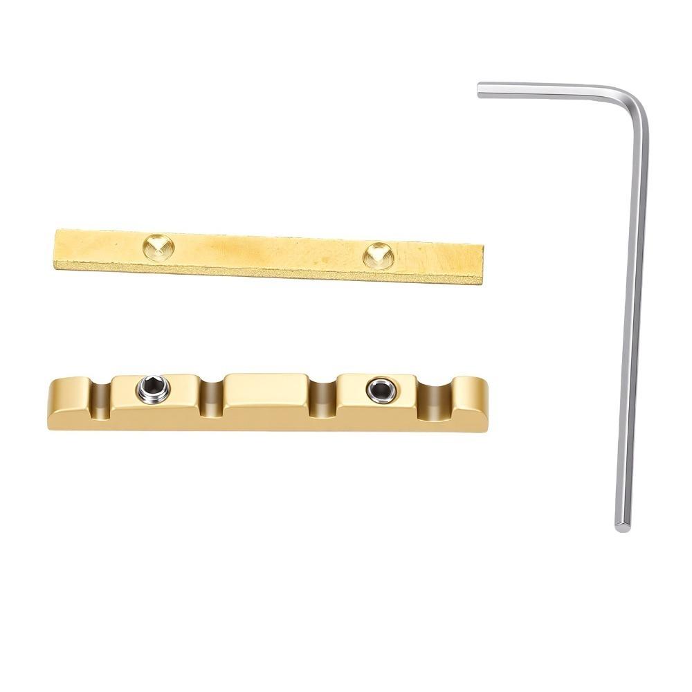 Golden Bass Guitar Nut 38mm Replacement Parts Premium Pre-Slotted Nut  Bass Guitar