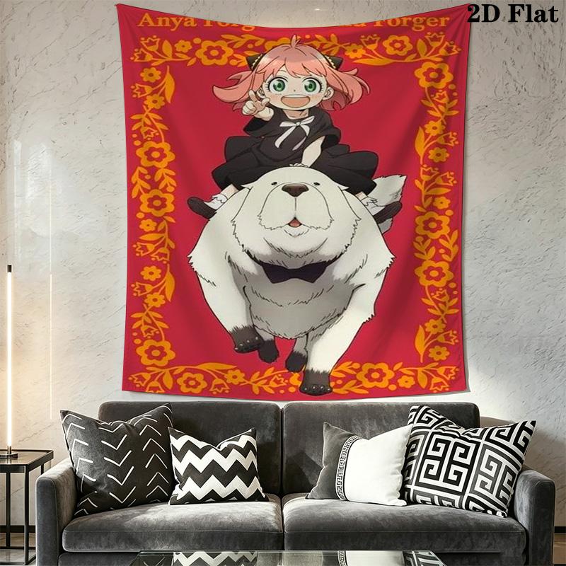 Anya Dog Tapestry Tapestry Wallmounted Background Cloth Work Of Art Atmospheric Background Cloth Home Decor