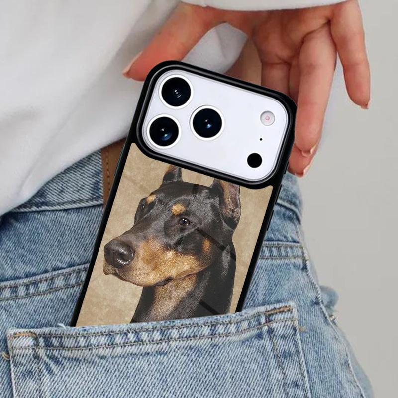 Dachshund Doberman Dog Soft Phone Case for iPhone 16e 15 14 13 12 17 Pro Max Plus Air 17pro Cover Coque