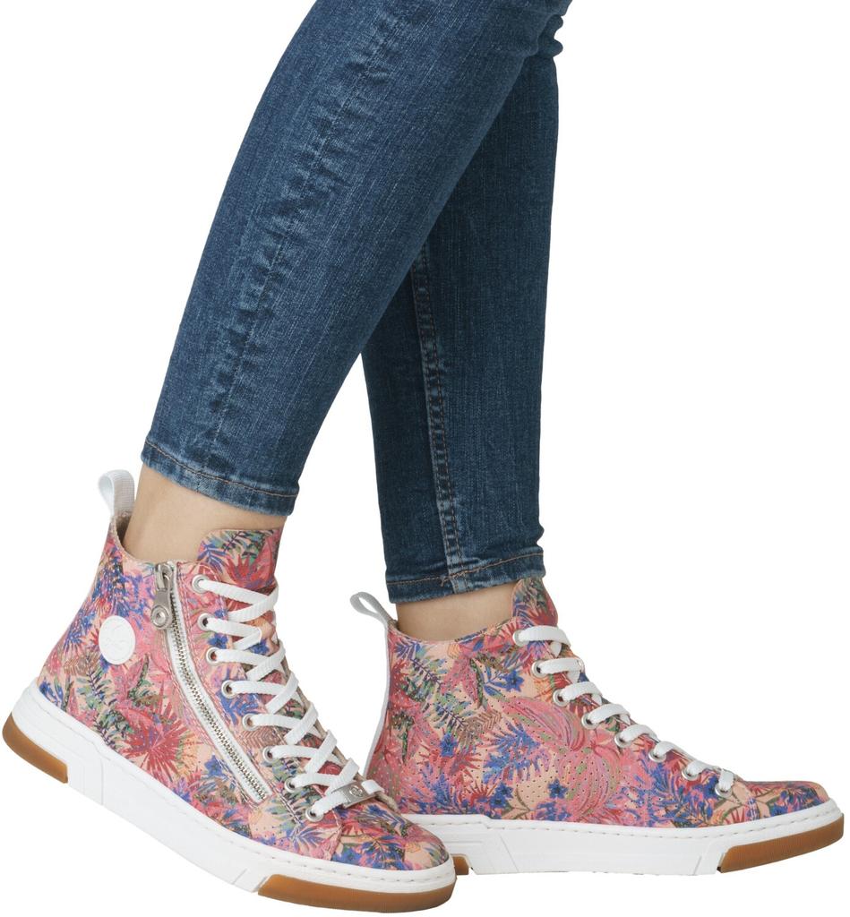 Кроссовки Rieker High-Top Sneaker (N3945) pink multi