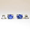NATURAL Blue Tanzanite 6mm X 4mm Stud Earring 925 Sterling Silver CERTIFIED