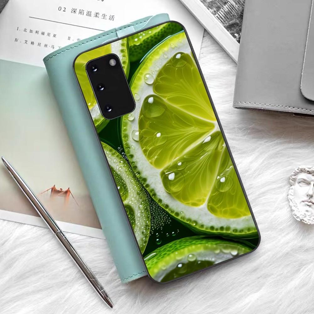 Fruit Lemon Phone Case Silicone PC+TPU For Samsung S10 20 30 22 23 24 Plus Lite Ultra Cover